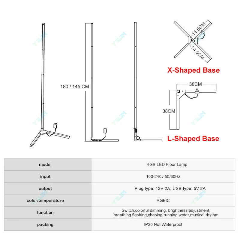 RGBIC Smart Floor Lamp – App & Remote Control