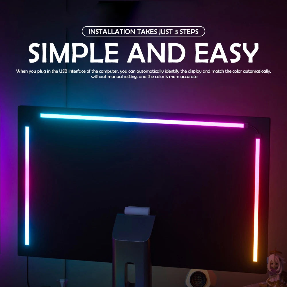 Screen Sync Gaming Light Strip for Monitors