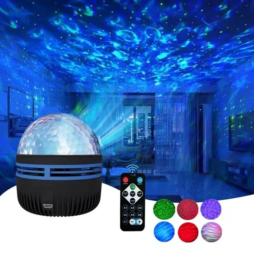 Galaxy & Aurora Star Projector Night Light