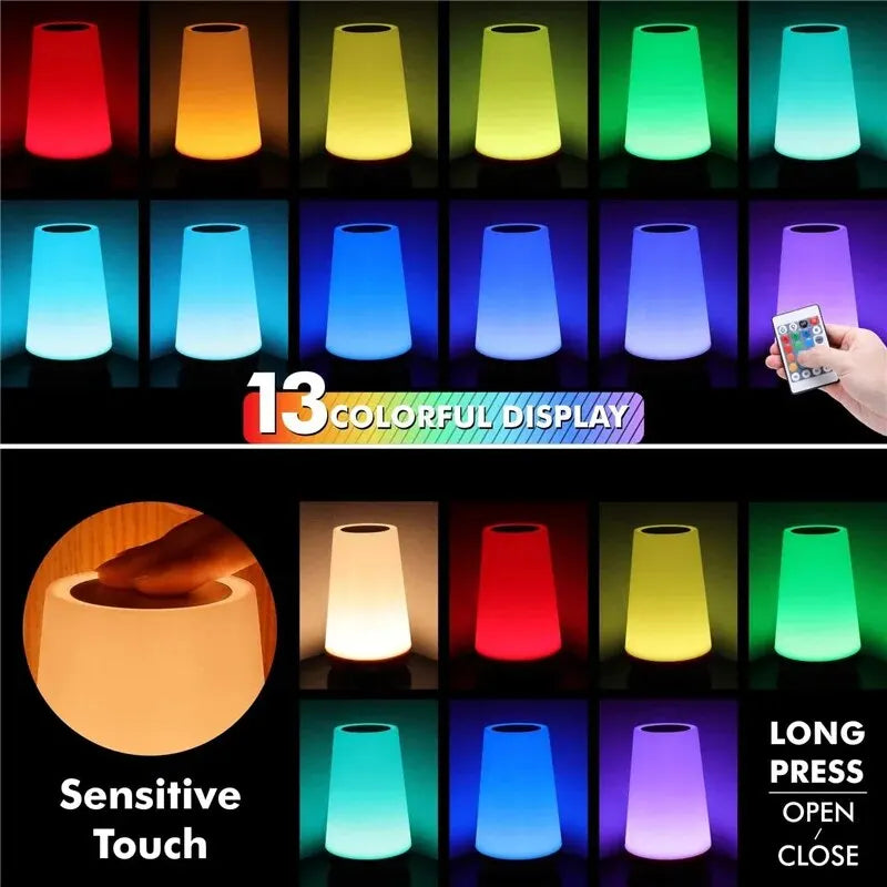 Color Changing Touch Table Lamp – 13 Colors