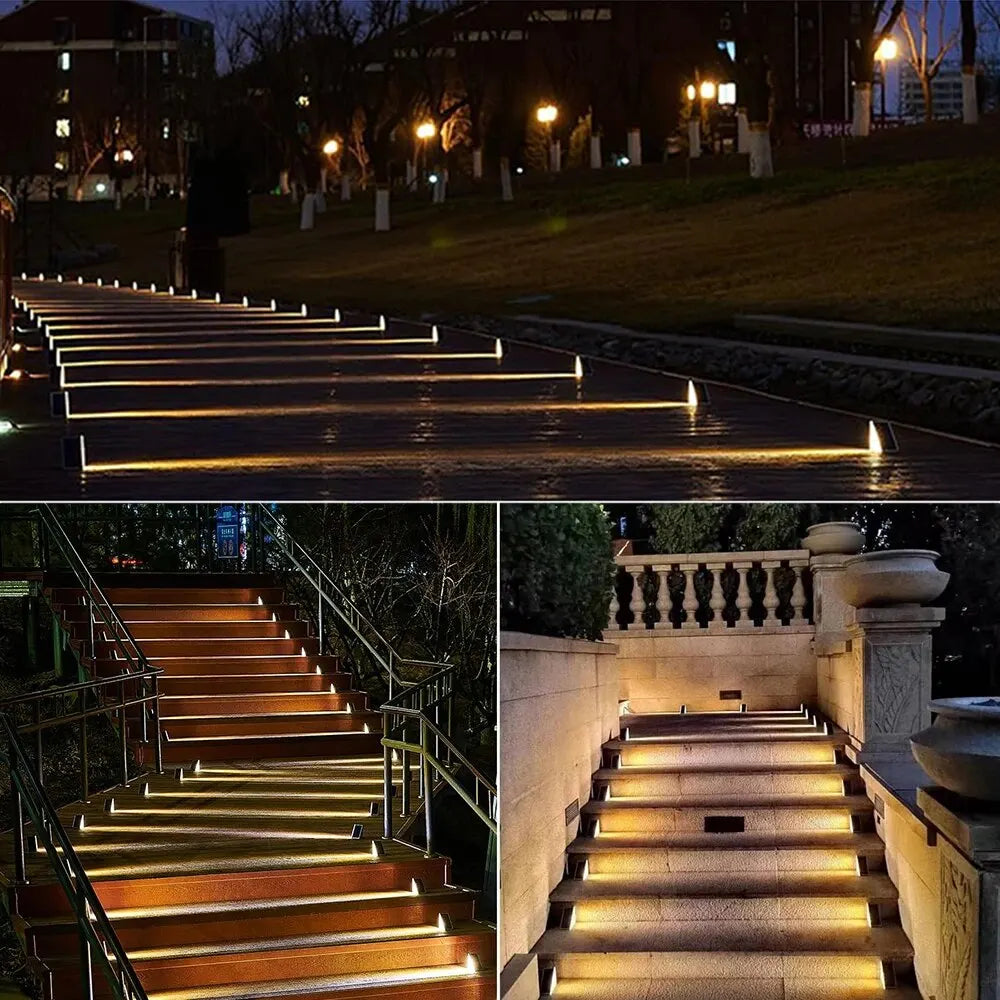 Solar RGB Step Lights – IP67 Waterproof