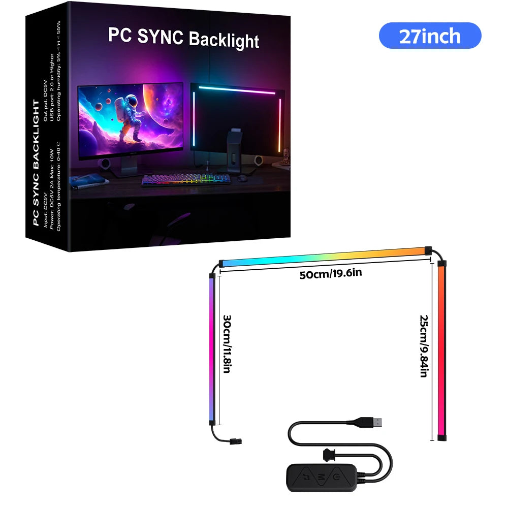 Screen Sync Gaming Light Strip for Monitors