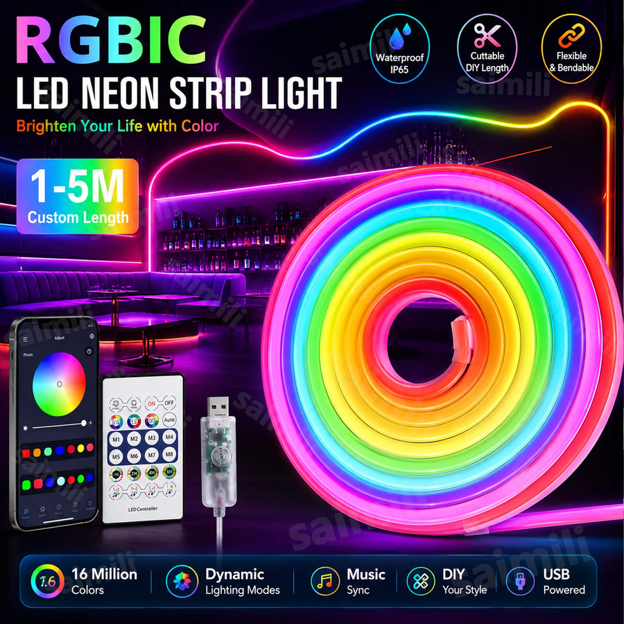 RGBIC Neon LED Strip – App & Music Sync