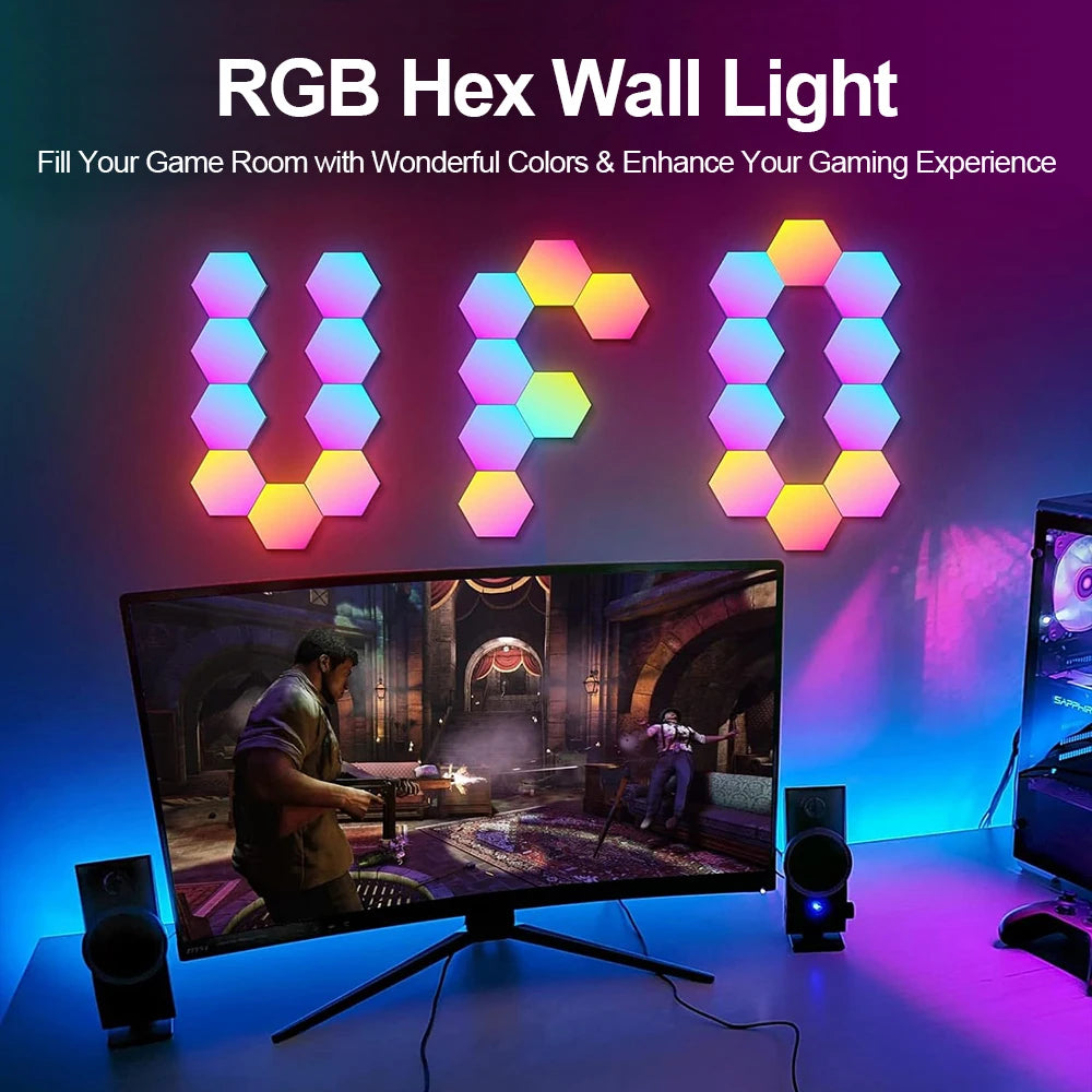 Smart Hexagon Light Panels – Music Sync