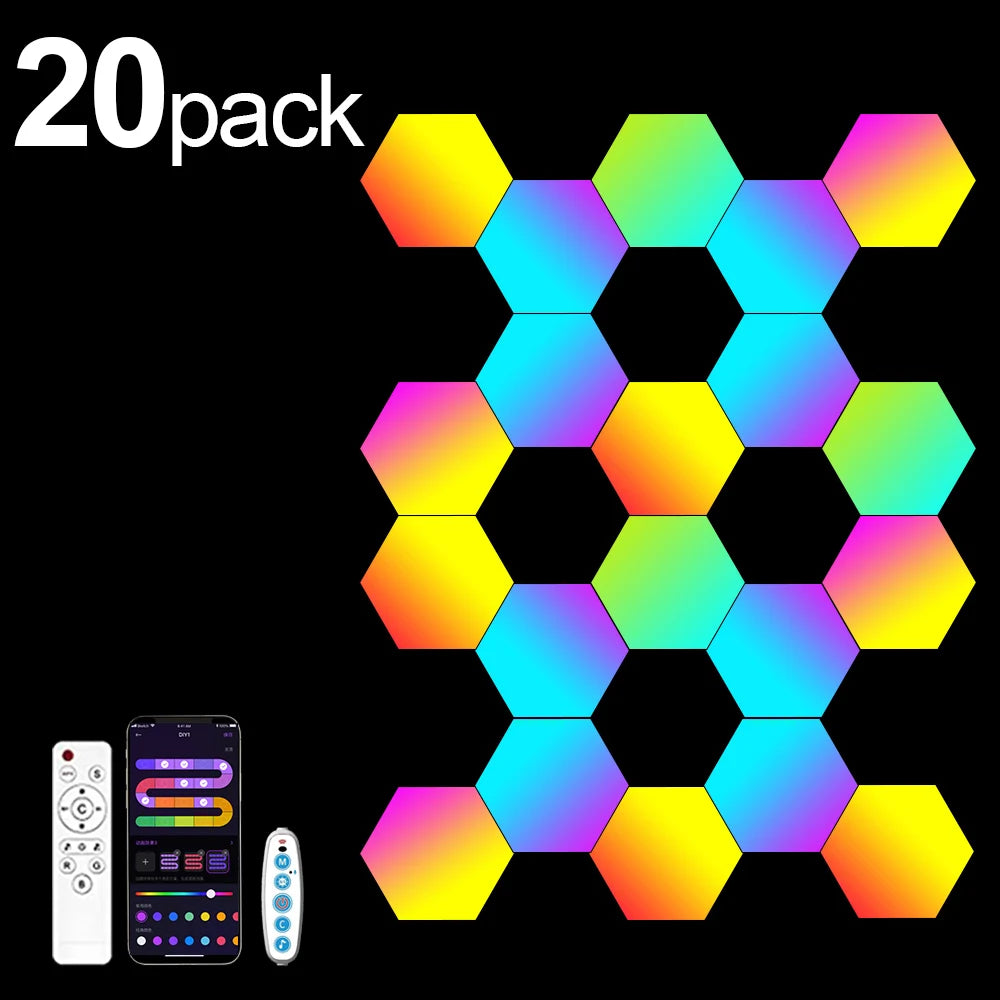 Smart Hexagon Light Panels – Music Sync