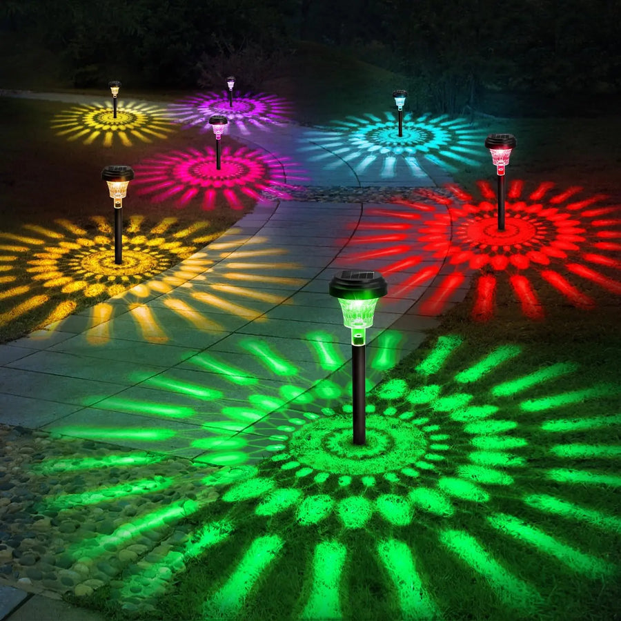 Solar RGB Pathway Lights – IP67 Waterproof