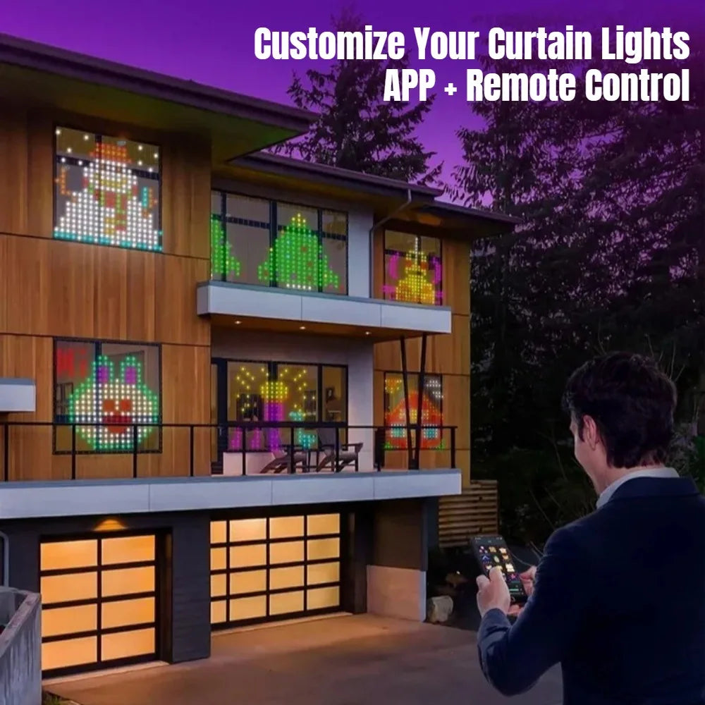 Smart LED Curtain Lights – App Control & Music Sync