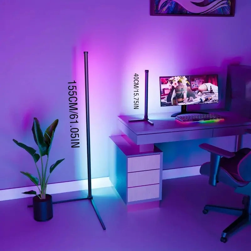 Smart RGB Corner Floor Lamp with Music Sync