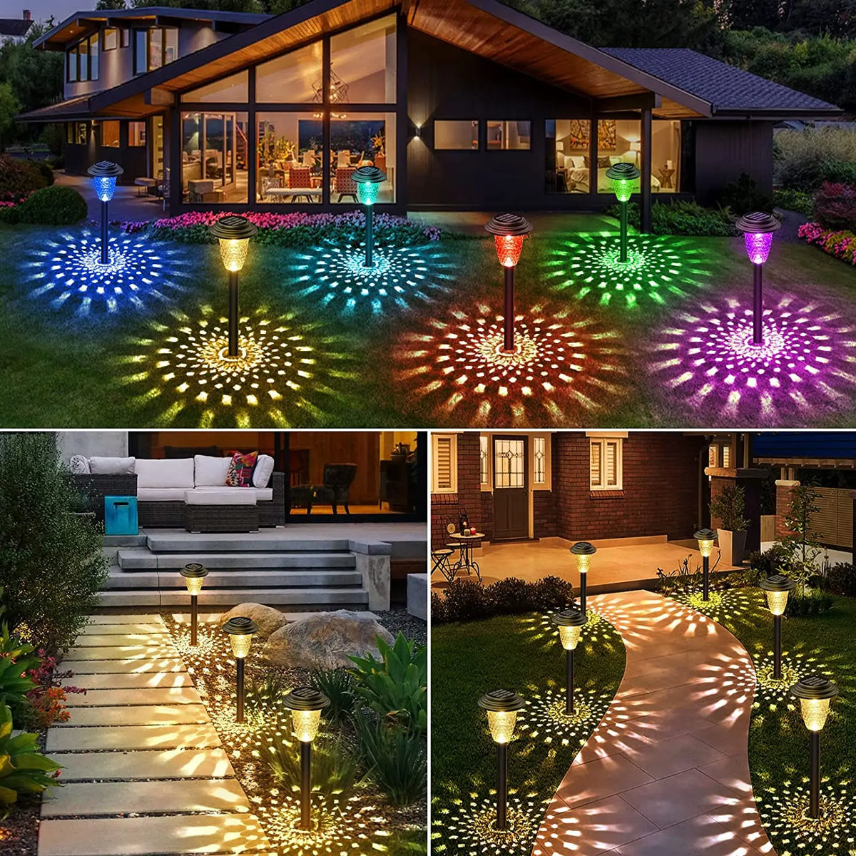 Solar RGB Pathway Lights – IP67 Waterproof