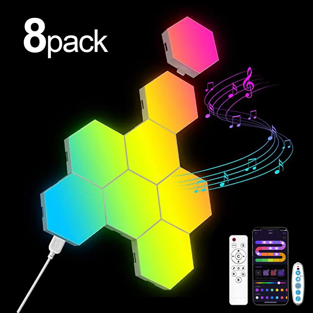 Smart Hexagon Light Panels – Music Sync