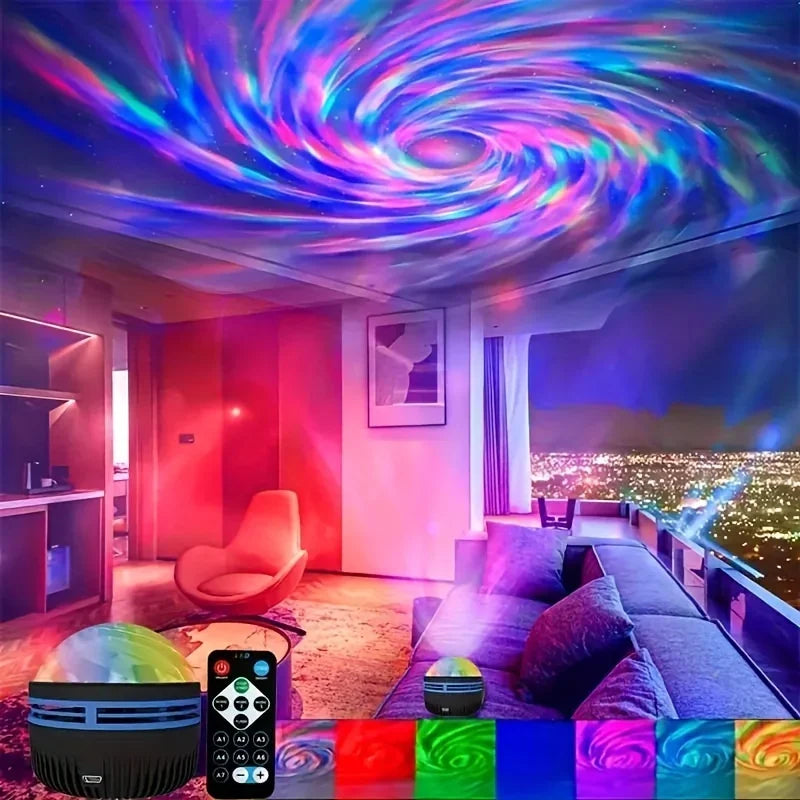Galaxy & Aurora Star Projector Night Light
