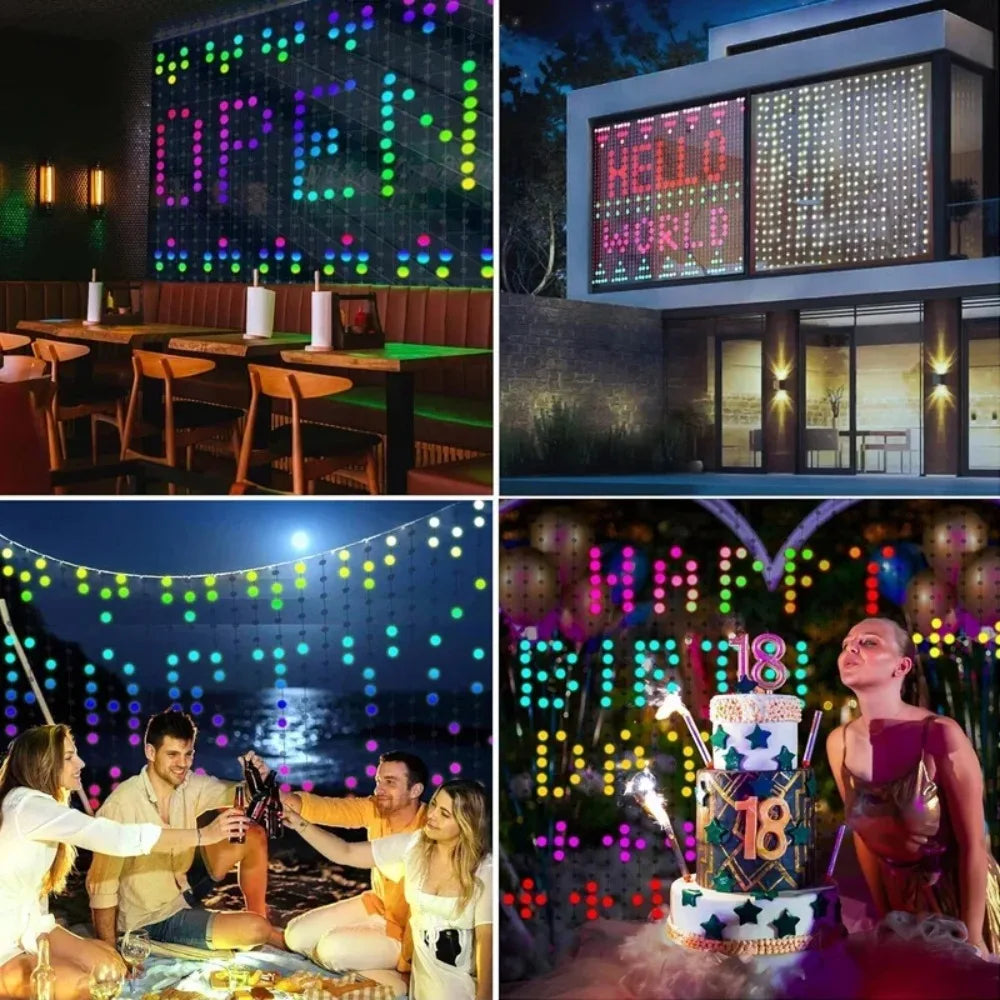 Smart LED Curtain Lights – App Control & Music Sync